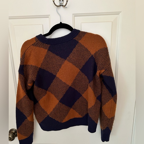 Madewell Mullen pullover wool blend sweater in plaid academia - Picture 4 of 4